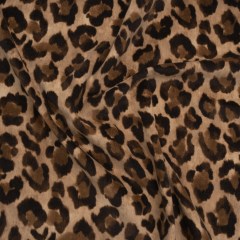 Stretch Cotton Velveteen Print Made in Italy – Tan, Brown and Black Cheetah Spots – Deadstock Stretch Cotton Velveteen Print Made in Italy – Tan, Brown and Black Cheetah Spots – Deadstock