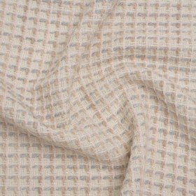 Metallic Wool Blend Tweed Made in Italy – Cream, Gray and Silver Metallic Wool Blend Tweed Made in Italy – Cream, Gray and Silver