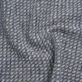Metallic Wool Blend Tweed Boucle Made in Italy – Blue, Gray and Silver Metallic Wool Blend Tweed Boucle Made in Italy – Blue, Gray and Silver