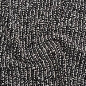 Metallic Wool Blend Boucle Coating Made in Italy – Gray, White and Silver Tweedy Stripes Metallic Wool Blend Boucle Coating Made in Italy – Gray, White and Silver Tweedy Stripes