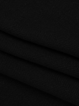Heavy Wool Twill Coating – Black Herringbone – Deadstock Heavy Wool Twill Coating – Black Herringbone – Deadstock