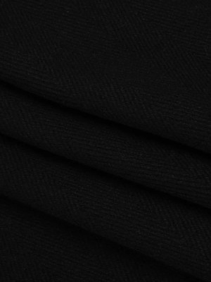 Heavy Wool Twill Coating – Black Herringbone – Deadstock Heavy Wool Twill Coating – Black Herringbone – Deadstock