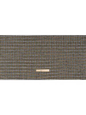 Metallic Wool and Acrylic Tweed Twill – Black, Gold and White Geometric – Deadstock Metallic Wool and Acrylic Tweed Twill – Black, Gold and White Geometric – Deadstock