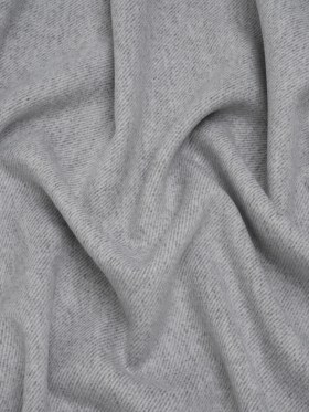 Brushed Polyester Twill Coating – Gray and White – Deadstock Brushed Polyester Twill Coating – Gray and White – Deadstock