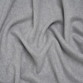 Brushed Polyester Twill Coating – Gray and White – Deadstock Brushed Polyester Twill Coating – Gray and White – Deadstock