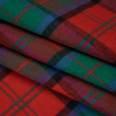 Brushed Wool Double Cloth Coating – Red, Green and Black Plaid – Deadstock Brushed Wool Double Cloth Coating – Red, Green and Black Plaid – Deadstock