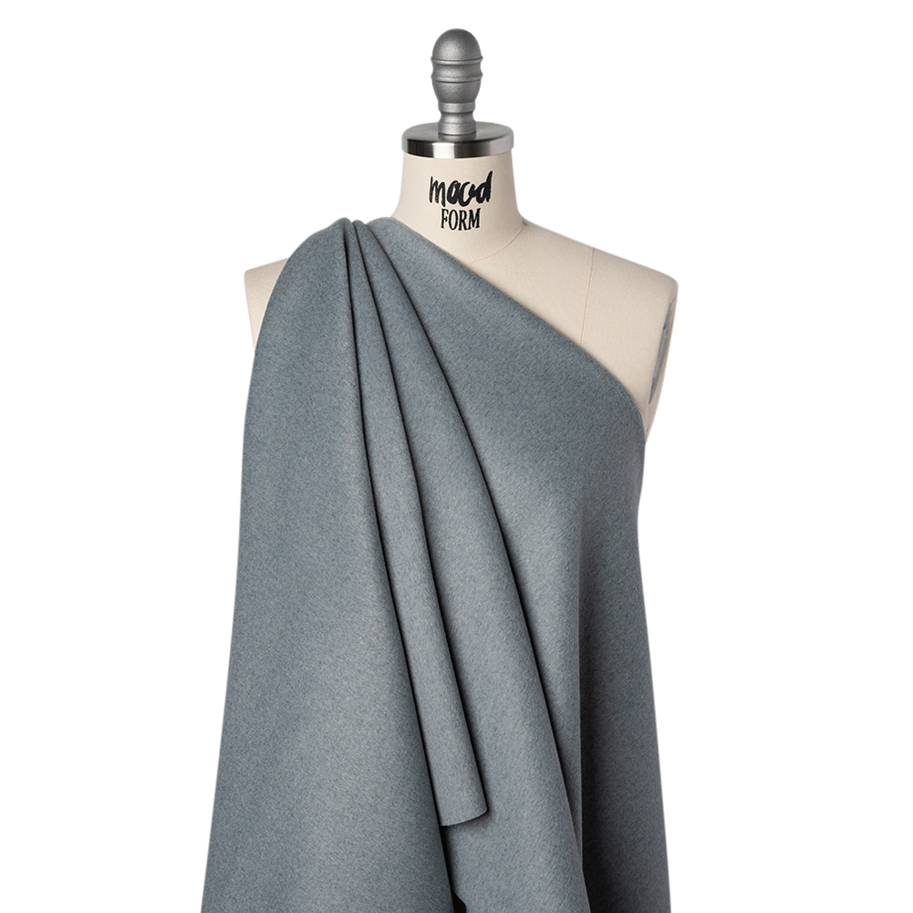 Brushed Wool Blend Coating – Heathered Blue Gray – Deadstock Brushed Wool Blend Coating – Heathered Blue Gray – Deadstock