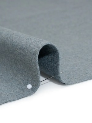 Brushed Wool Blend Coating – Heathered Blue Gray – Deadstock Brushed Wool Blend Coating – Heathered Blue Gray – Deadstock