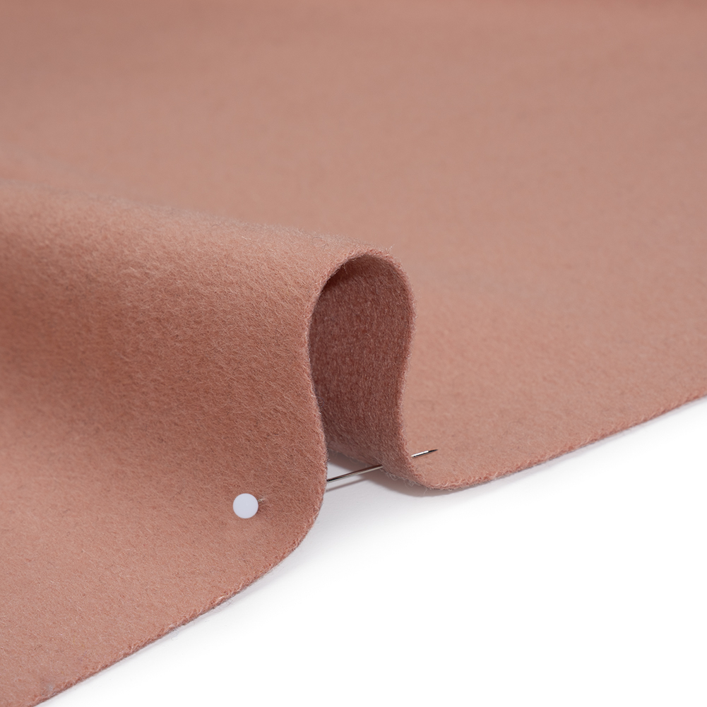 Brushed Wool Blend Coating - Dusty Rose - Deadstock