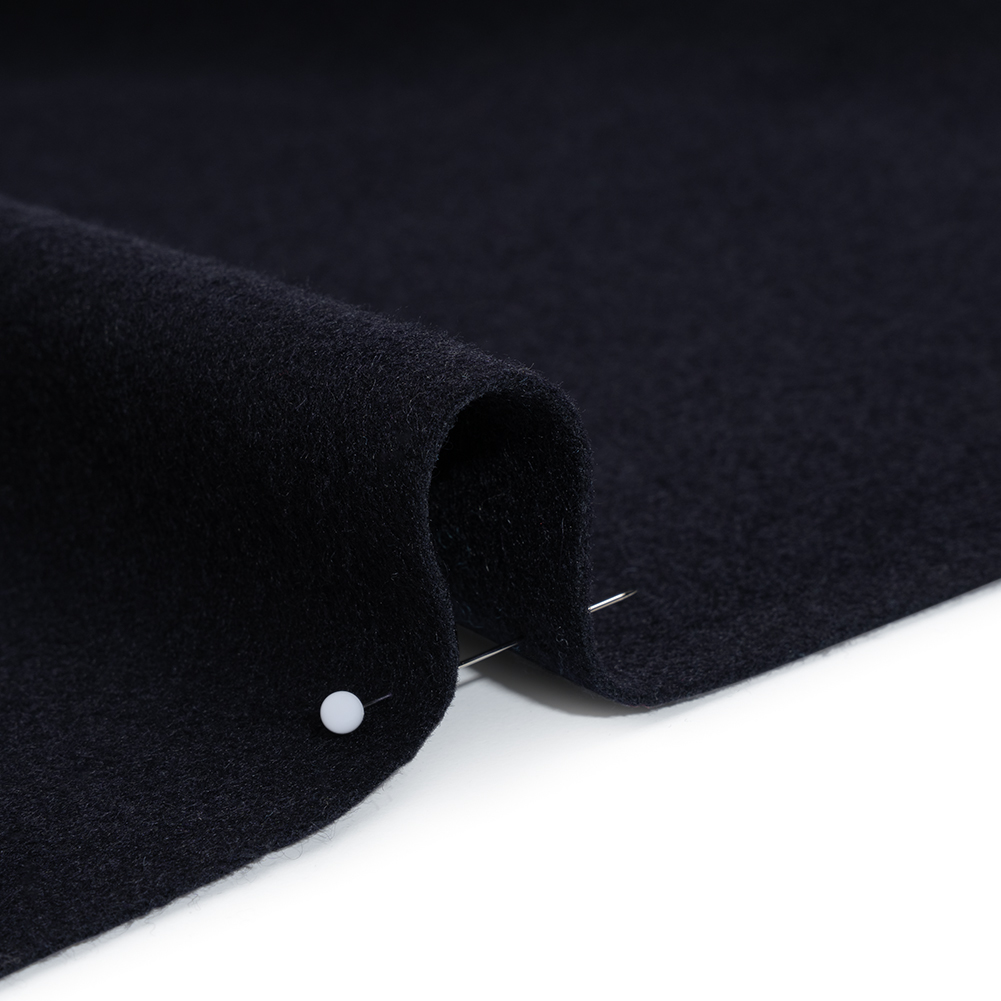 Brushed Wool Blend Coating - Midnight Navy - Deadstock