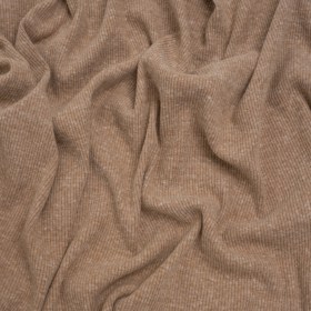 Stretch Brushed Double Face 2×2 Rib Knit – Pecan Beige – Deadstock Stretch Brushed Double Face 2×2 Rib Knit – Pecan Beige – Deadstock