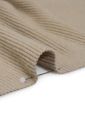 Stretch Brushed Double Face 2×2 Rib Knit – Taupe – Deadstock Stretch Brushed Double Face 2×2 Rib Knit – Taupe – Deadstock