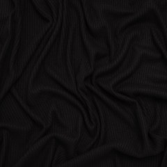 Brushed Cozy Stretch Viscose 2×2 Rib Knit – Black – Deadstock Brushed Cozy Stretch Viscose 2×2 Rib Knit – Black – Deadstock