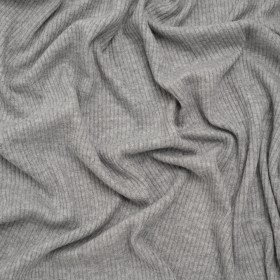 Brushed Cozy Stretch Viscose 2×2 Rib Knit – Light Gray – Deadstock Brushed Cozy Stretch Viscose 2×2 Rib Knit – Light Gray – Deadstock