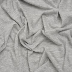 Slubbed Cotton and Polyester Jersey – Heathered Gray – Deadstock Slubbed Cotton and Polyester Jersey – Heathered Gray – Deadstock