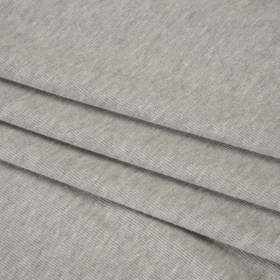 Cotton and Polyester 1×1 Rib Knit – Heathered Light Gray – Deadstock Cotton and Polyester 1×1 Rib Knit – Heathered Light Gray – Deadstock