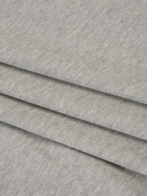 Cotton and Polyester 1×1 Rib Knit – Heathered Light Gray – Deadstock Cotton and Polyester 1×1 Rib Knit – Heathered Light Gray – Deadstock