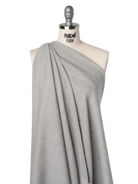 Cotton and Polyester 1×1 Rib Knit – Heathered Warm Gray – Deadstock Cotton and Polyester 1×1 Rib Knit – Heathered Warm Gray – Deadstock