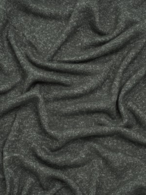 Cozy Brushed Stretch Rayon Sweater Knit – Heathered Steel Gray – Deadstock Cozy Brushed Stretch Rayon Sweater Knit – Heathered Steel Gray – Deadstock