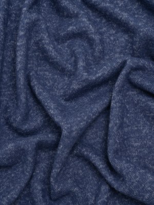 Cozy Brushed Stretch Rayon Sweater Knit – Heathered Cadet Blue – Deadstock Cozy Brushed Stretch Rayon Sweater Knit – Heathered Cadet Blue – Deadstock