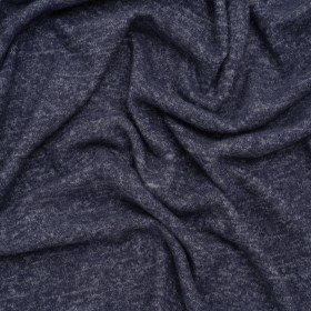 Cozy Brushed Stretch Rayon Sweater Knit – Heathered Navy Blue – Deadstock Cozy Brushed Stretch Rayon Sweater Knit – Heathered Navy Blue – Deadstock
