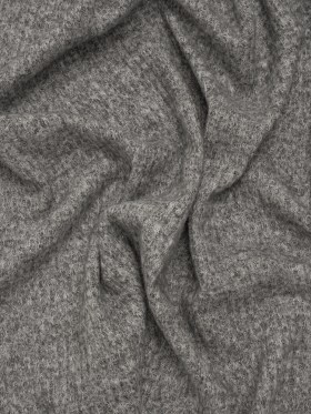 Brushed Stretch Rayon and Polyester Waffle Sweater Knit – Heathered Dark Gray – Deadstock Brushed Stretch Rayon and Polyester Waffle Sweater Knit – Heathered Dark Gray – Deadstock