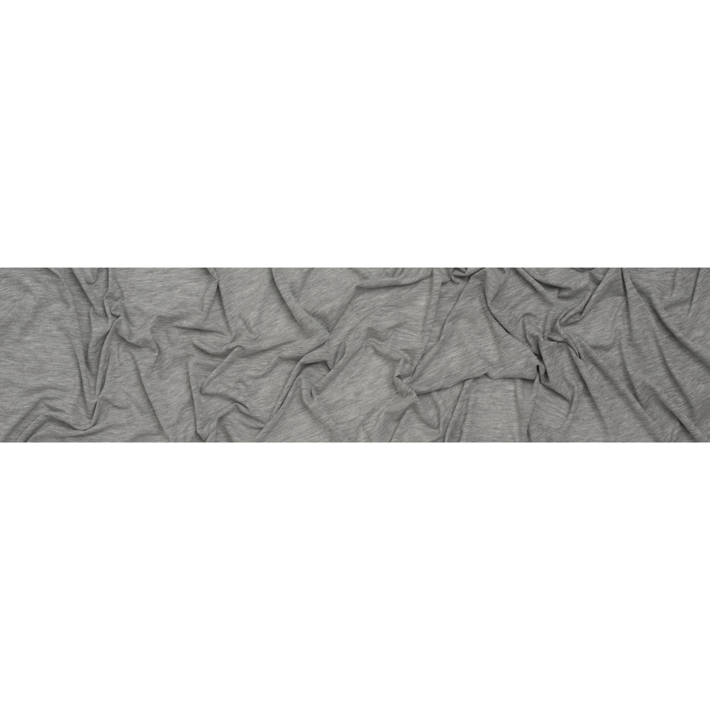 Lightweight Modal, Polyester and Cotton Jersey – Heathered Light Gray – Deadstock Lightweight Modal, Polyester and Cotton Jersey – Heathered Light Gray – Deadstock