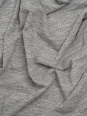 Lightweight Modal, Polyester and Cotton Jersey – Heathered Gray – Deadstock Lightweight Modal, Polyester and Cotton Jersey – Heathered Gray – Deadstock