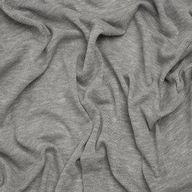Polyester 1×1 Rib Knit – Heathered Gray – Deadstock Polyester 1×1 Rib Knit – Heathered Gray – Deadstock