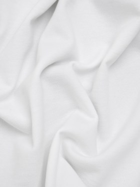 Cotton Brushed French Terry Sweatshirt Fleece – White – Deadstock Cotton Brushed French Terry Sweatshirt Fleece – White – Deadstock