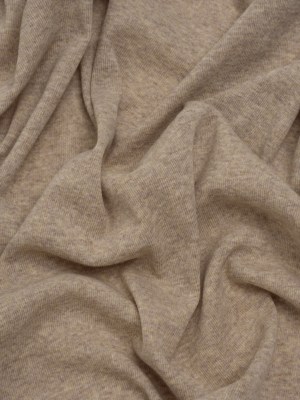 Lightweight Polyester 1×1 Rib Knit – Oatmeal – Deadstock Lightweight Polyester 1×1 Rib Knit – Oatmeal – Deadstock