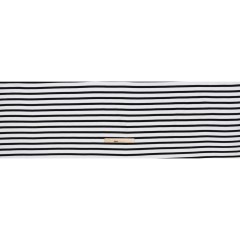 Cotton and Polyester Jersey – Black and White Stripes – Deadstock Cotton and Polyester Jersey – Black and White Stripes – Deadstock