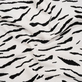 Cotton Brushed French Terry Sweatshirt Fleece – Black and White Zebra Stripes – Deadstock Cotton Brushed French Terry Sweatshirt Fleece – Black and White Zebra Stripes – Deadstock