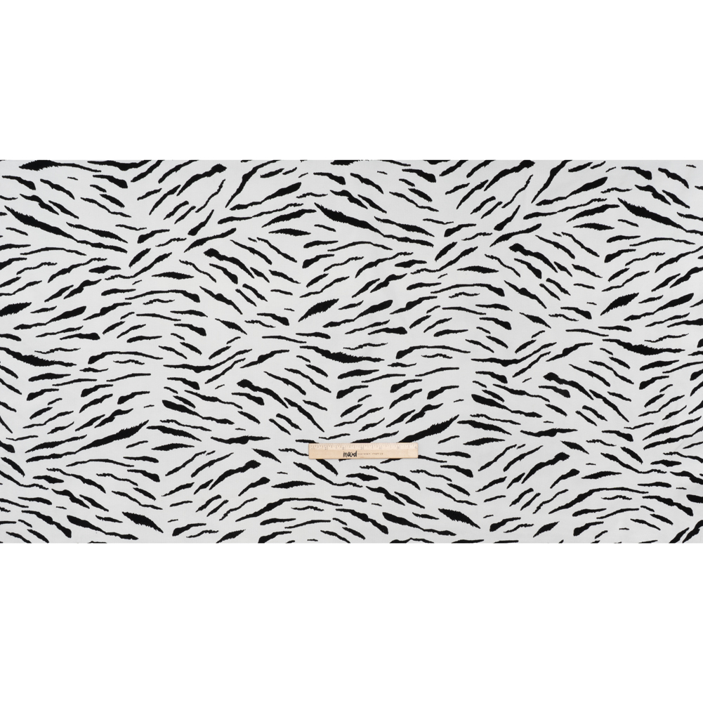 Stretch Cotton 2×2 Rib Knit Print – Black and White Zebra Stripes – Deadstock Stretch Cotton 2×2 Rib Knit Print – Black and White Zebra Stripes – Deadstock