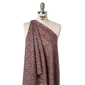 Liberty Fabrics Tana Lawnยฎ – Meera Pink – Bright Pink, Blue and Brown Simple Floral Liberty Fabrics Tana Lawnยฎ – Meera Pink – Bright Pink, Blue and Brown Simple Floral