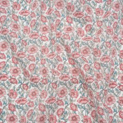 Liberty Fabrics Tana Lawn® – Astell Reece Pink – Baby Pink and Light Green Flower Vines Liberty Fabrics Tana Lawn® – Astell Reece Pink – Baby Pink and Light Green Flower Vines