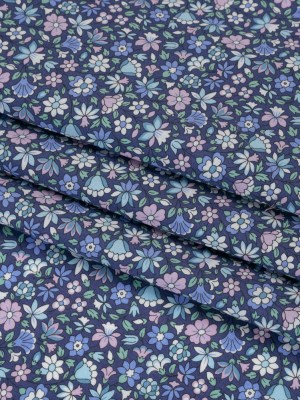 Liberty Fabrics Tana Lawn® – Meera Blue – Blue, Mint and White Simple Floral Liberty Fabrics Tana Lawn® – Meera Blue – Blue, Mint and White Simple Floral