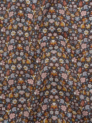 Liberty Fabrics Tana Lawn® – Meera Multi Pastel – Golden Yellow, Light Blue and Brown Simple Floral Liberty Fabrics Tana Lawn® – Meera Multi Pastel – Golden Yellow, Light Blue and Brown Simple Floral