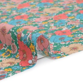 Liberty Fabrics Tana Lawnยฎ – Meadow Song Green – Pink, Blue and Green Flower Field Liberty Fabrics Tana Lawnยฎ – Meadow Song Green – Pink, Blue and Green Flower Field