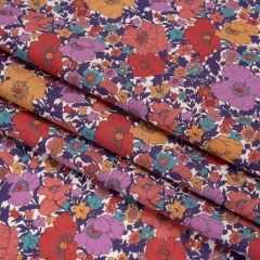 Liberty Fabrics Tana Lawnยฎ – Meadow Song Purple – Golden Yellow, Red and Purple Flower Field Liberty Fabrics Tana Lawnยฎ – Meadow Song Purple – Golden Yellow, Red and Purple Flower Field