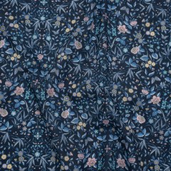 Liberty Fabrics Tana Lawnยฎ – Tapestry Dark Blue – Navy, Sky Blue and Light Yellow Floral and Butterflies Liberty Fabrics Tana Lawnยฎ – Tapestry Dark Blue – Navy, Sky Blue and Light Yellow Floral and Butterflies