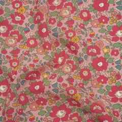 Liberty Fabrics Tana Lawn® – Betsy Meadow Pink – Baby Pink, Bright Pink and Green Illustrated Floral Liberty Fabrics Tana Lawn® – Betsy Meadow Pink – Baby Pink, Bright Pink and Green Illustrated Floral