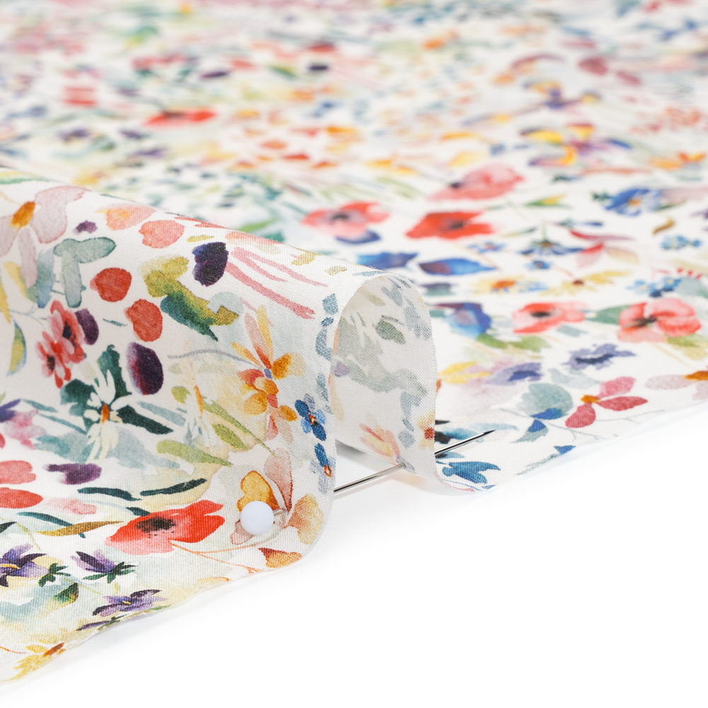 Liberty Fabrics Tana Lawn® – Felda Multi Bright – Red, Blue and Yellow Watercolor Flowers Liberty Fabrics Tana Lawn® – Felda Multi Bright – Red, Blue and Yellow Watercolor Flowers