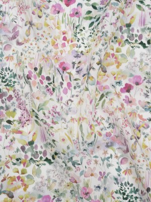Liberty Fabrics Tana Lawn® – Felda Green – Pink, Yellow and Green Watercolor Flowers Liberty Fabrics Tana Lawn® – Felda Green – Pink, Yellow and Green Watercolor Flowers