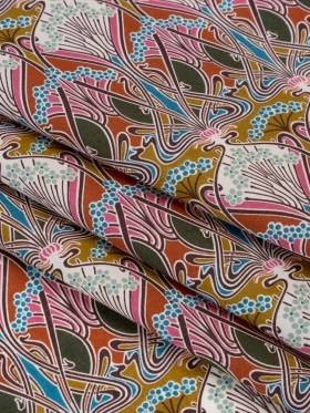 Liberty Fabrics Tana Lawnยฎ – Ianthe Multi Bright – Bright Pink, Sky Blue and Gold Art Nouveau Floral Trees Liberty Fabrics Tana Lawnยฎ – Ianthe Multi Bright – Bright Pink, Sky Blue and Gold Art Nouveau Floral Trees