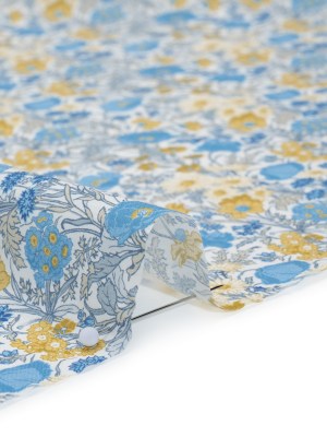 Liberty Fabrics Tana Lawn® – Florence May Blue – Yellow, Blue and White Wildflower Field Liberty Fabrics Tana Lawn® – Florence May Blue – Yellow, Blue and White Wildflower Field