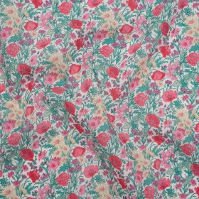 Liberty Fabrics Tana Lawnยฎ – Florence May Pink – Green, Pink and Yellow Wildflower Field Liberty Fabrics Tana Lawnยฎ – Florence May Pink – Green, Pink and Yellow Wildflower Field