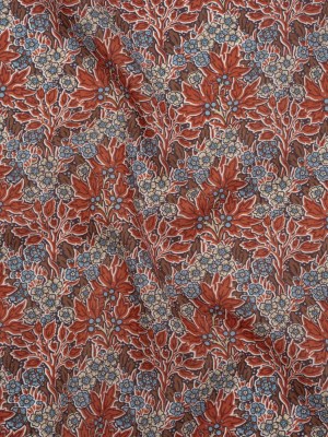Liberty Fabrics Tana Lawn® – Aubrey Forest Red Burgundy – Red and Light Blue Leafy Floral Chevrons Liberty Fabrics Tana Lawn® – Aubrey Forest Red Burgundy – Red and Light Blue Leafy Floral Chevrons