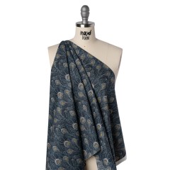 Liberty Fabrics Tana Lawnยฎ – Queen Hera Dark Blue – Midnight, Sky Blue and Golden Yellow Field of Feathers Liberty Fabrics Tana Lawnยฎ – Queen Hera Dark Blue – Midnight, Sky Blue and Golden Yellow Field of Feathers