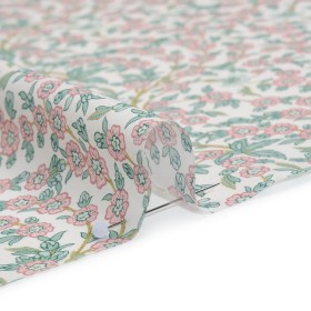 Liberty Fabrics Tana Lawn® – Empress Pink Light – Baby Pink and Mint Green Trailing Cherry Blossoms Liberty Fabrics Tana Lawn® – Empress Pink Light – Baby Pink and Mint Green Trailing Cherry Blossoms